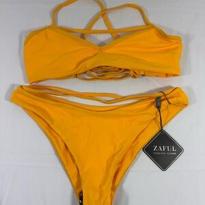Zaful Vibrant Orange Bikini Set
